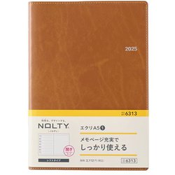 2025年1月始まり手帳 ウィークリー NOLTY（ノルティ） エクリA5-1（キャメル） 6313 2025-6313