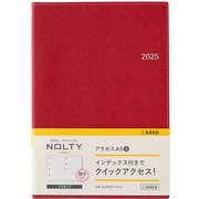 2025年1月始まり手帳 ウィークリー NOLTY(ノルティ) アクセスA5-2(レッド) 6466 2025-6466