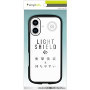 TR-IP24M2-LD-CLBK [iPhone 16用 [LIGHT SHIELD] 衝撃吸収 ハイブリッドクリアケース ブラック]