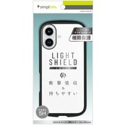 TR-IP24M2-LDSL-CLBK [iPhone 16用 [LIGHT SHIELD Solid] 超精密設計 衝撃吸収 ハイブリッドクリアケース ブラック]