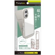 TR-IP24M2-VF-GRG [iPhone 16用 [Vertical FliPhone] 縦開き背面クリアフリップケース グレージュ]