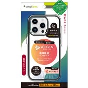 TR-IP24M3-AGSL-CLBK [iPhone 16 Pro用 [Aegis Solid] 超精密設計フルカバーTPUケース メッキブラック]