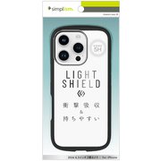 TR-IP24M3-LD-CLBK [iPhone 16 Pro用 [LIGHT SHIELD] 衝撃吸収 ハイブリッドクリアケース ブラック]