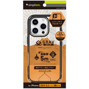 TR-IP24M3-GRUSL-CLBK [iPhone 16 Pro用 [GRAV Solid UNLIMITED] 超精密設計 超衝撃吸収 ハイブリッドケース 5M ブラック]