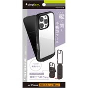 TR-IP24M3-VF-BK [iPhone 16 Pro用 [Vertical FliPhone] 縦開き背面クリアフリップケース ブラック]