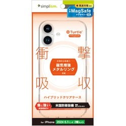 TR-IP24L2-TTMS-CLWT [iPhone 16 Plus用 [Turtle] MagSafe対応 ハイブリッドクリアケース ホワイトリング]