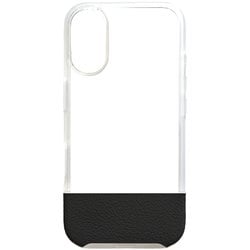 AM-IP24M2-FI-BK [iPhone 16用 [FINO] 背面クリアハイブリッドレザーケース ブラック]