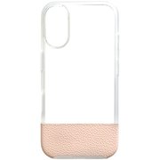 AM-IP24M2-FI-PK [iPhone 16用 [FINO] 背面クリアハイブリッドレザーケース ピンク]