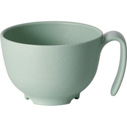 木目持ちやすいハンドル付茶碗 グリーン NBLS1HB