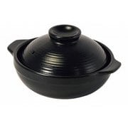 土鍋 17cm 電子レンジ対応 黒 L-7502
