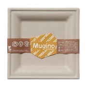 mugino スクエアプレート 紙皿 20cm 5枚 ナチュラル