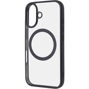 RT-P46MG3/BM [iPhone 16用 Like standard MagSafe対応 マグネットアクセサリー対応 衝撃吸収 バンパー マット メタリック ハイブリッドケース/ブラック]
