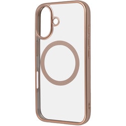 RT-P46MG3/PGM [iPhone 16用 Like standard MagSafe対応 マグネットアクセサリー対応 衝撃吸収 バンパー マット メタリック ハイブリッドケース/ピンクゴールド]