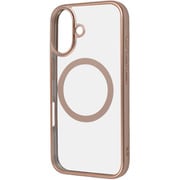 RT-P46MG3/PGM [iPhone 16用 Like standard MagSafe対応 マグネットアクセサリー対応 衝撃吸収 バンパー マット メタリック ハイブリッドケース/ピンクゴールド]