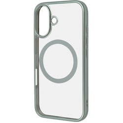 RT-P46MG3/LGM [iPhone 16用 Like standard MagSafe対応 マグネットアクセサリー対応 衝撃吸収 バンパー マット メタリック ハイブリッドケース/ライトグリーン]