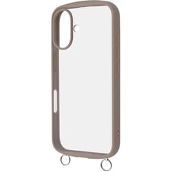 RT-P46CMD1/BE [iPhone 16用 Like standard Puffull 耐衝撃 バンパー ストラップ金具付き ハイブリッドケース/ベージュ]