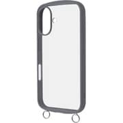 RT-P46CMD1/GR [iPhone 16用 Like standard Puffull 耐衝撃 バンパー ストラップ金具付き ハイブリッドケース/グレー]