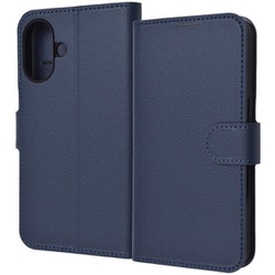 RT-P46ELC1/DN [iPhone 16用 Like standard 耐衝撃 マグネットベルト シンプル 手帳型レザーケース/ダークネイビー]