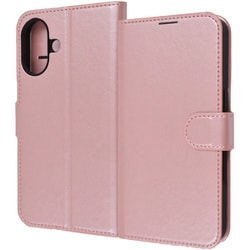 RT-P46ELC1/P [iPhone 16用 Like standard 耐衝撃 マグネットベルト シンプル 手帳型レザーケース/シャイニーピンク]