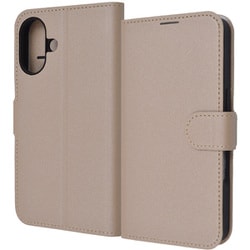 RT-P46ELC1/BE [iPhone 16用 Like standard 耐衝撃 マグネットベルト シンプル 手帳型レザーケース/シャイニーベージュ]