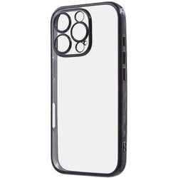 RT-P47PFC2/BM [iPhone 16 Pro用 Like standard 精密設計 カメラ保護 衝撃吸収 バンパー メタリック TPUソフトケース/ブラック]