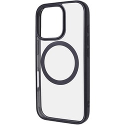 RT-P47MG3/BM [iPhone 16 Pro用 Like standard MagSafe対応 マグネットアクセサリー対応 衝撃吸収 バンパー マット メタリック ハイブリッドケース/ブラック]