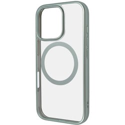 RT-P47MG3/LGM [iPhone 16 Pro用 Like standard MagSafe対応 マグネットアクセサリー対応 衝撃吸収 バンパー マット メタリック ハイブリッドケース/ライトグリーン]
