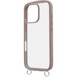 RT-P47CMD1/BE [iPhone 16 Pro用 Like standard Puffull 耐衝撃 バンパー ストラップ金具付き ハイブリッドケース/ベージュ]