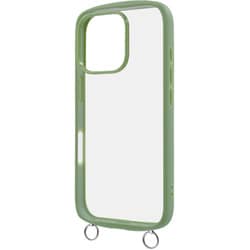 RT-P47CMD1/OV [iPhone 16 Pro用 Like standard Puffull 耐衝撃 バンパー ストラップ金具付き ハイブリッドケース/カーキ]