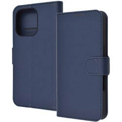 RT-P47ELC1/DN [iPhone 16 Pro用 Like standard 耐衝撃 マグネットベルト シンプル 手帳型レザーケース/ダークネイビー]