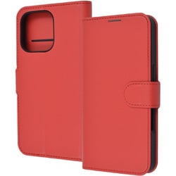 RT-P47ELC1/R [iPhone 16 Pro用 Like standard 耐衝撃 マグネットベルト シンプル 手帳型レザーケース/レッド]