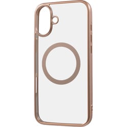 RT-P48MG3/PGM [iPhone 16 Plus用 Like standard MagSafe対応 マグネットアクセサリー対応 衝撃吸収 バンパー マット メタリック ハイブリッドケース/ピンクゴールド]