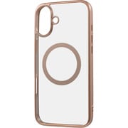 RT-P48MG3/PGM [iPhone 16 Plus用 Like standard MagSafe対応 マグネットアクセサリー対応 衝撃吸収 バンパー マット メタリック ハイブリッドケース/ピンクゴールド]