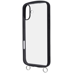 RT-P48CMD1/B [iPhone 16 Plus用 Like standard Puffull 耐衝撃 バンパー ストラップ金具付き ハイブリッドケース/ブラック]