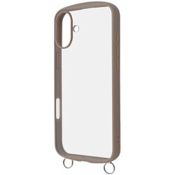 RT-P48CMD1/BE [iPhone 16 Plus用 Like standard Puffull 耐衝撃 バンパー ストラップ金具付き ハイブリッドケース/ベージュ]