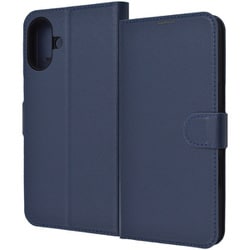 RT-P48ELC1/DN [iPhone 16 Plus用 Like standard 耐衝撃 マグネットベルト シンプル 手帳型レザーケース/ダークネイビー]