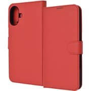RT-P48ELC1/R [iPhone 16 Plus用 Like standard 耐衝撃 マグネットベルト シンプル 手帳型レザーケース/レッド]