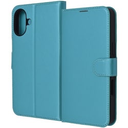 RT-P48ELC1/A [iPhone 16 Plus用 Like standard 耐衝撃 マグネットベルト シンプル 手帳型レザーケース/シャイニーブルー]