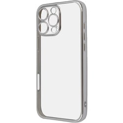 RT-P49PFC2/SVM [iPhone 16 Pro Max用 Like standard 精密設計 カメラ保護 衝撃吸収 バンパー メタリック TPUソフトケース/シルバー]