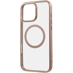 RT-P49MG3/PGM [iPhone 16 Pro Max用 Like standard MagSafe対応 マグネットアクセサリー対応 衝撃吸収 バンパー マット メタリック ハイブリッドケース/ピンクゴールド]