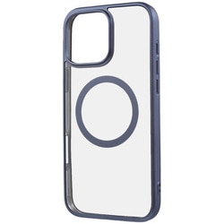 RT-P49MG3/LAM [iPhone 16 Pro Max用 Like standard MagSafe対応 マグネットアクセサリー対応 衝撃吸収 バンパー マット メタリック ハイブリッドケース/ライトブルー]