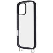 RT-P49CMD1/B [iPhone 16 Pro Max用 Like standard Puffull 耐衝撃 バンパー ストラップ金具付き ハイブリッドケース/ブラック]