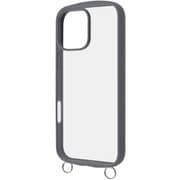 RT-P49CMD1/GR [iPhone 16 Pro Max用 Like standard Puffull 耐衝撃 バンパー ストラップ金具付き ハイブリッドケース/グレー]