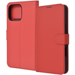 RT-P49ELC1/R [iPhone 16 Pro Max用 Like standard 耐衝撃 マグネットベルト シンプル 手帳型レザーケース/レッド]