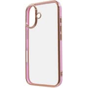 IN-P46CC17/LPGD [iPhone 16用 LUSTANT 衝撃吸収 バンパー キラキラ メタリック カラフル ハイブリッドケース/ライトピンク_ゴールド]