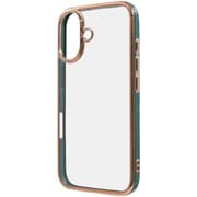 IN-P46CC17/GGD [iPhone 16用 LUSTANT 衝撃吸収 バンパー キラキラ メタリック カラフル ハイブリッドケース/グリーン_ゴールド]