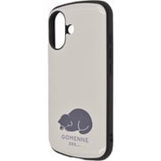 IN-CP46AC4/NK9 [iPhone 16用 超！ 保護ケース MiA-collection 衝撃吸収 バンパー ハイブリッドケース/ネコ_ごめん寝]