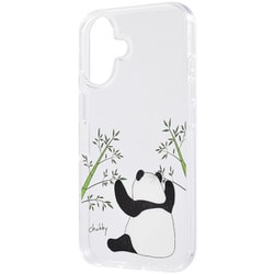 IN-CP46TC15/PD1 [iPhone 16用 PIKATEL 衝撃吸収 バンパー TPUソフトケース/パンダお座り]