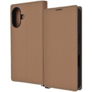 IN-P46TBC9/TGR [iPhone 16用 Durable 耐衝撃 マグネット不使用 シンプル スクエア 手帳型レザーケース/トープ_ライトグレー]