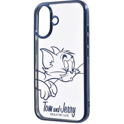 IN-WP46MCC1A/TJ53 [iPhone 16用 トムとジェリー/衝撃吸収 バンパー メタリック ハイブリッドケース/トム_メタリック]